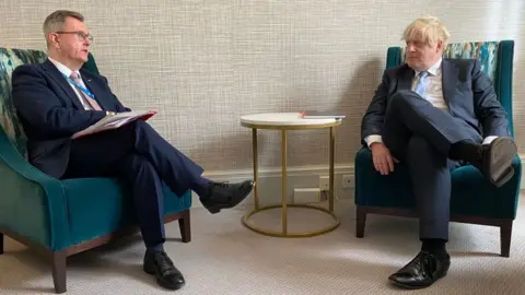 DUP Sir Jeffrey Donaldson tells Boris Johnson it's time for action on the Protocol