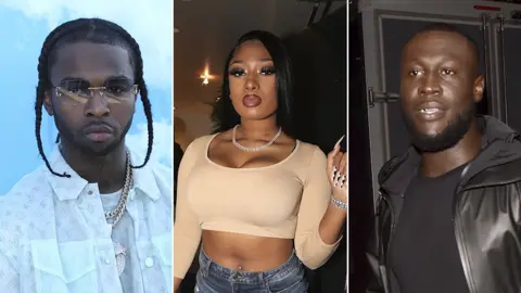 Getty Images Pop Smoke, Megan Thee Stallion and Stormzy