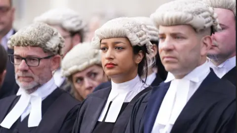 Barristers outside Old Bailey