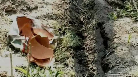 Anoop Kumar Mishra The broken pot in which the baby was buried