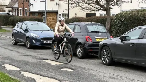 Simon Dedman/BBC Potholes in Old Harlow