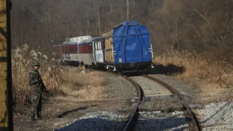 Getty Images Train travelling through the DMZ (30 Nov 2018)