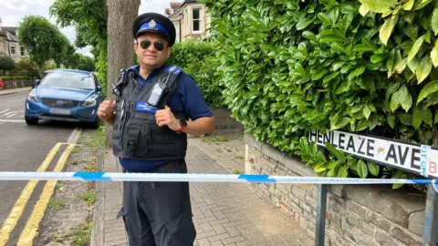 BBC PSCO at the scene