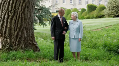 Tim Graham To mark their Diamond Wedding Anniversary on 20th November 2007 HM The Queen and Prince Philip, The Duke of Edinburgh re-visit Broadlands where in November 1947 they spent their wedding night