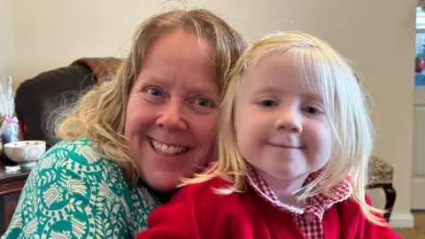 BBC Bethan and Anwen in her school uniform