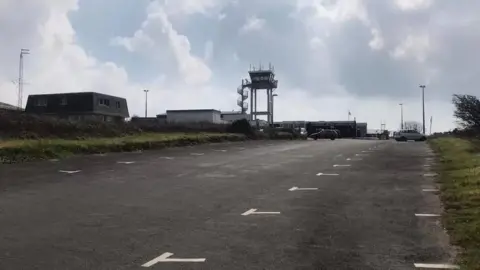 BBC A photo of the runway