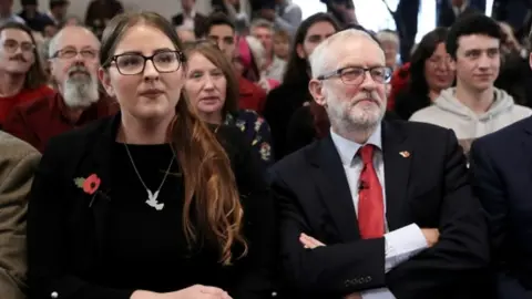 Getty Images Laura Pidcock and Jeremy Corbyn