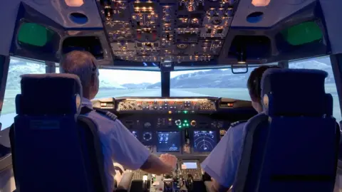 Getty Images Pilots in the cockpit