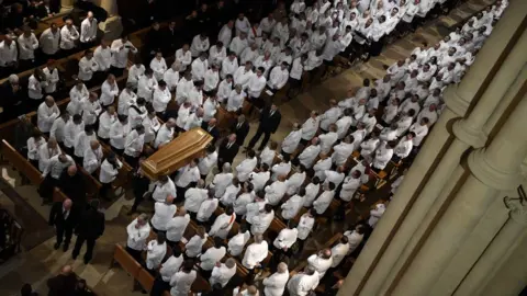 AFP Chefs mourning Bocuse at Lyon cathedral, 26 Jan 18