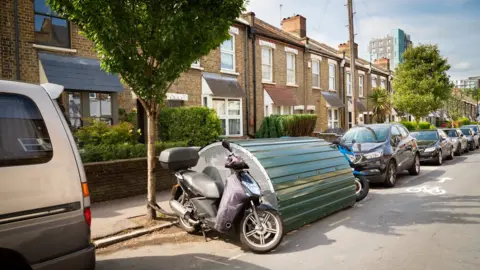 Bike hangar on street