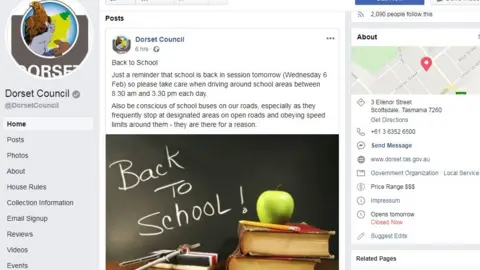 Facebook Dorset Council Facebook in Tasmania