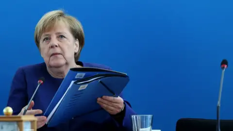 Getty Images Angela Merkel at a meeting of the CDU governing board on 15 October 2018 in Berlin, Germany.