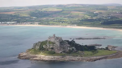 Aerial of St Michael's Mount