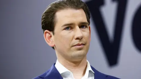 Reuters Former Austrian Chancellor Sebastian Kurz in a conference in Austria in May 14, 2022