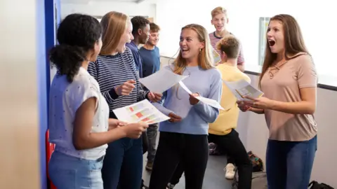 Getty Images Students get exam results