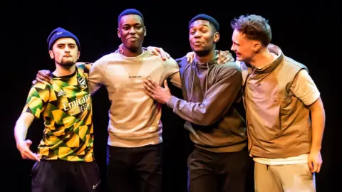 Lidia Crisafulli Adam Seridji as Salim, Marcus Omoro as Tunde, Shem Hamilton as Devonte and Sam Pote as Paul