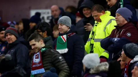 Reuters Legia Warsaw fans are removed from a home supporters stand during the match
