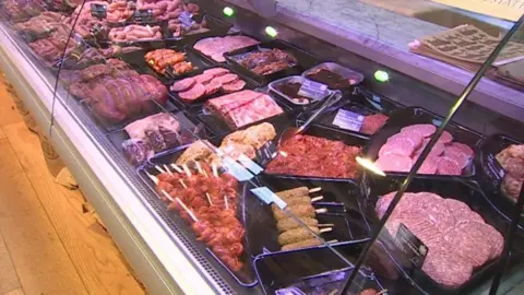 BBC Rhug Estate's meat counter