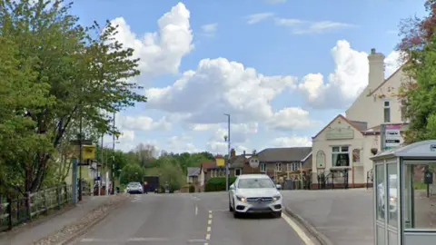 Google Main Road, with the Gate Hotel visible on the right