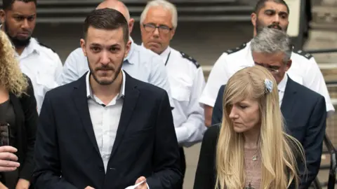 Getty Images Chris Gard and Connie Yates, the parents of terminally ill baby Charlie Gard, speak to the media following their decision to end their legal challenge to take him to the U.S for experimental treatment, at The Royal Courts of Justice on July 24, 2017 in London, England.