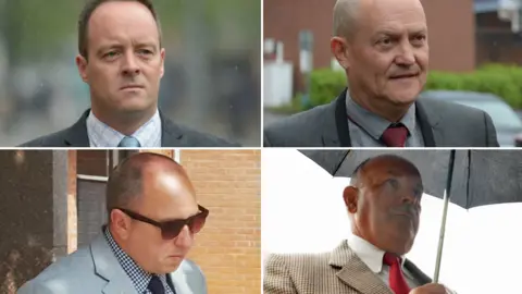 PA Clockwise from top left: Matthew Lucas, Lee Walls, Malcolm Reeves and Matthew Loosemore