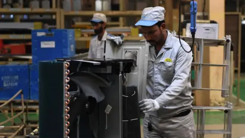 Getty Images Air conditioning unit factory south of Delhi