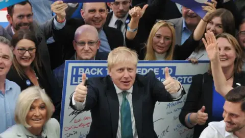 Getty Images Boris Johnson campaigning