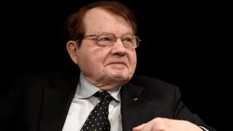 Getty Images Luc Montagnier at an event in 2018