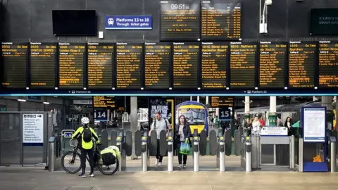 PA Media Train board at Waverley Station