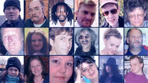 BBC/family handouts/JPIMedia/SWNS Images of 18 people who have died following interactions with benefits systems