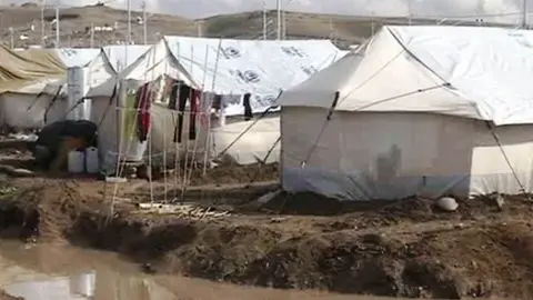 Khaled Muha Khaled Muha's family tent in the Kawergosk camp