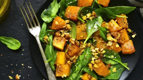 Getty Images pumpkin salad on a plate