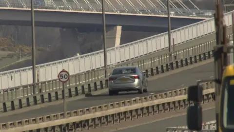BBC Car on Forth Road Bridge