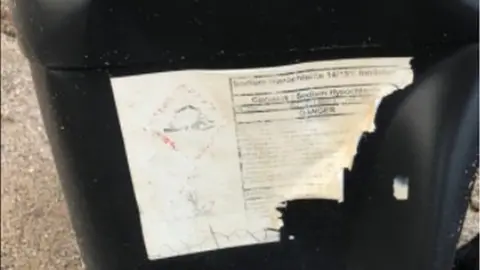 East Lindsey District Council The container found on Skegness beach