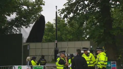 Police officers at Bellahouston Park