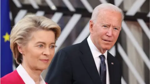 Getty Images EC President Ursula von der Leyen and US President Joe Biden