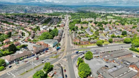 Getty Images An aerial shot of a Manor Top Sheffield