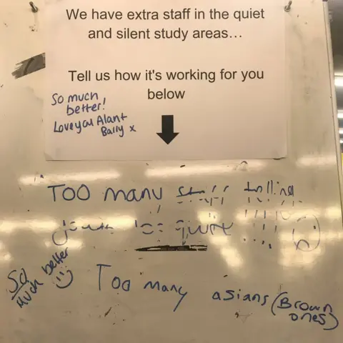 Maisie Bithell Whiteboard at SHU library