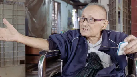 BBC Saw Berny at home in Yangon