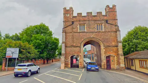 Google South Gate entrance to King's Lynn in Norfolk