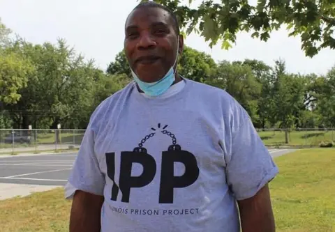 Illinois Prison Project Renaldo Hudson in an Illinois Prison Project t-shirt