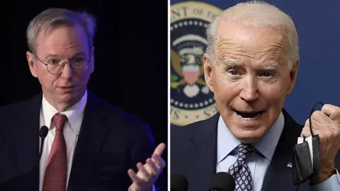 Getty Images/Reuters Eric Schmidt and Joe Biden