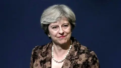 EPA Theresa May at the UN