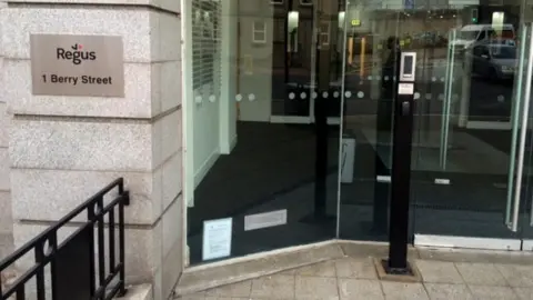 BBC Notice in window