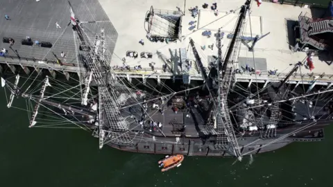 John Fairhall/BBC El Galeon at Southend Pier