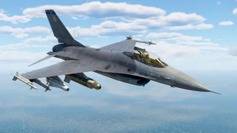 Gajin Games KFT A F-16 plane as appears in War Thunder game