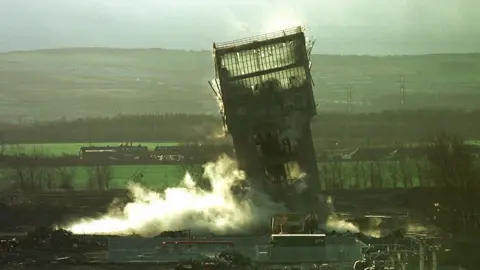 Colin McPherson/Getty Images Monktonhall colliery in Midlothian being demolished