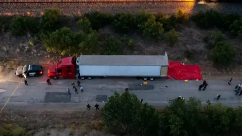 Getty Images Image shows truck by road