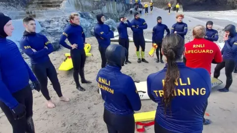 RNLI/Archie Connolly Lifeguards during training induction