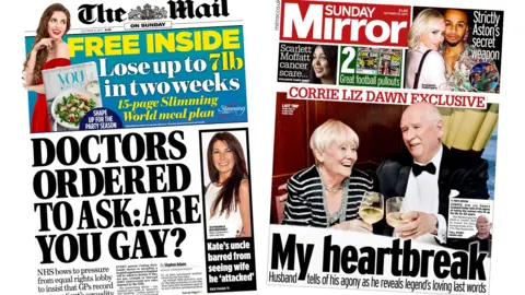 Sunday's front pages